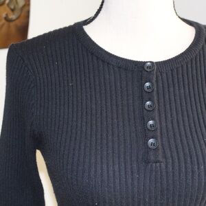 L.A. Hearts, ribbed cropped long sleeve sweater .....